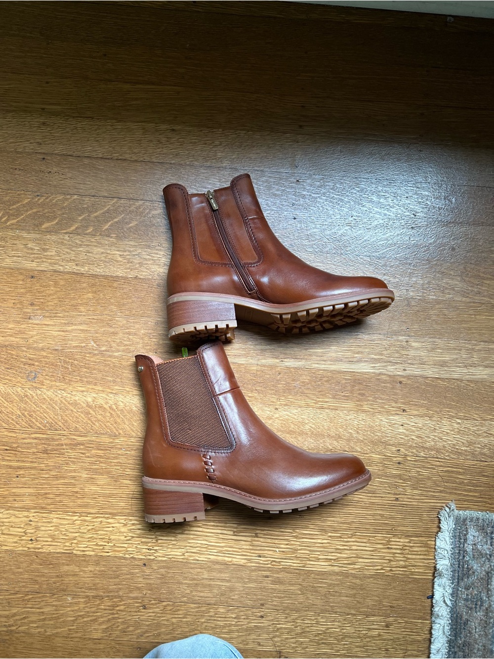 PIKOLINOS Chestnut Leather Chelsea Ankle Boots